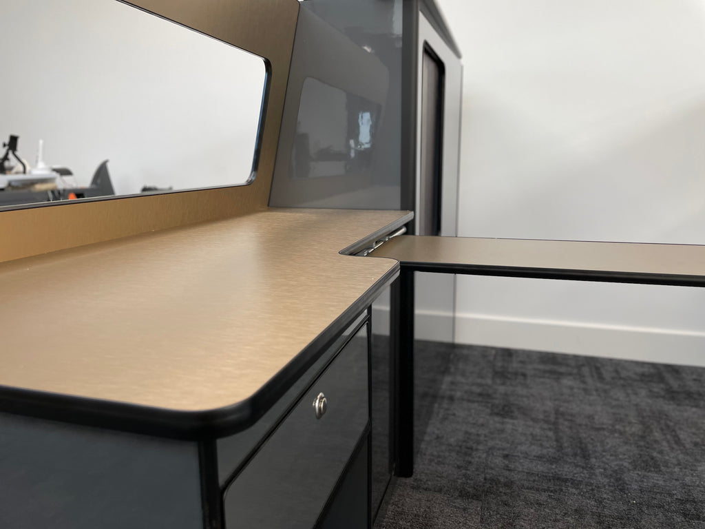 VW T5/T6 Gloss Grey & Bronze Worktop SWB Units