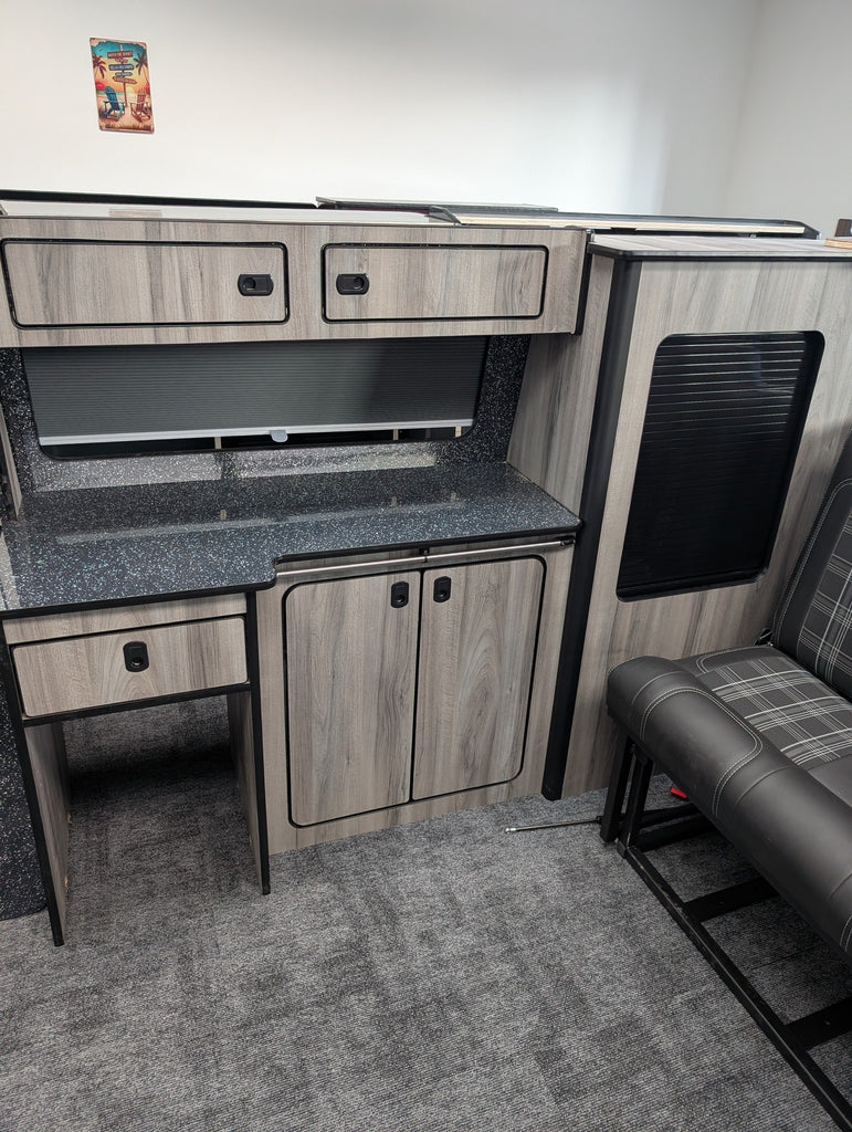 VW T4 Grey Oak & Black Sparkle SWB/LWB Units