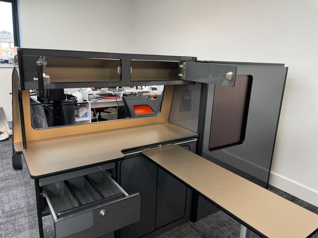 VW T5/T6 Gloss Grey & Bronze Worktop SWB Units