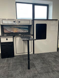 VW T5/T6 Rock & Roll Bed & Light gloss grey with Black Sparkle Worktop Units