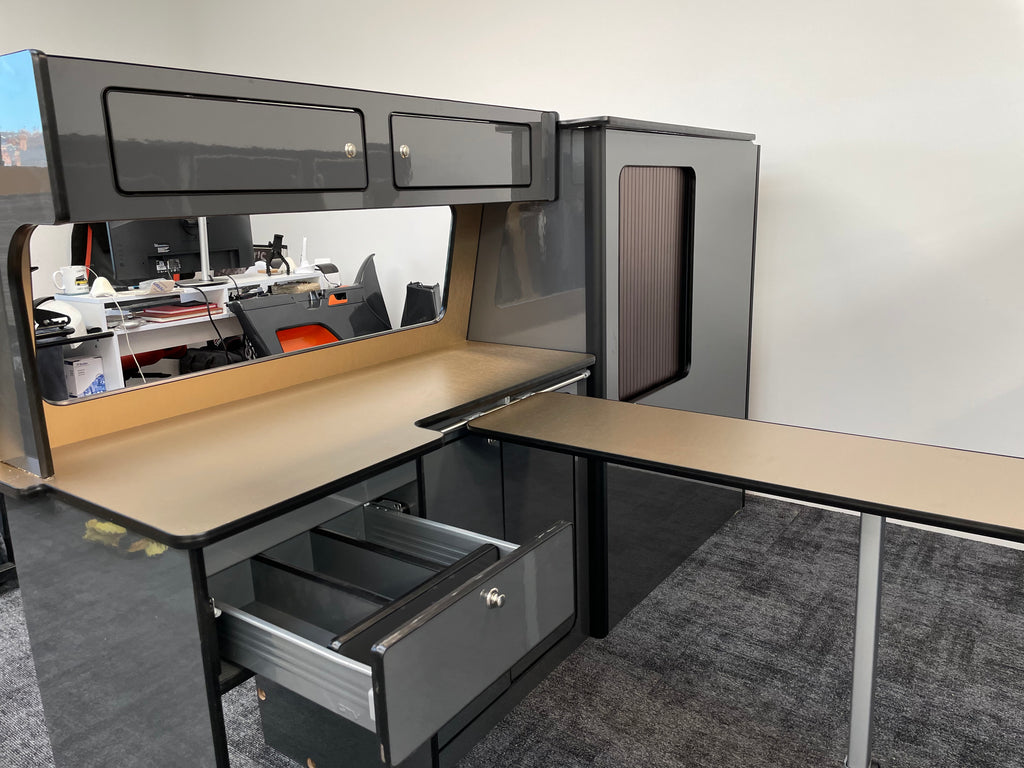 VW T5/T6 Gloss Grey & Bronze Worktop SWB Units