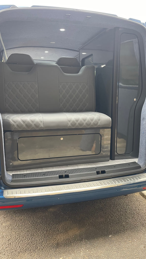 VW T5/T6 Gloss Grey & Black Sparkle Worktop Units LWB
