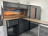 VW T5/T6 Gloss Grey & Bronze Worktop SWB Units