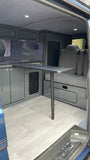 VW T5/T6 Gloss Grey & Black Sparkle Worktop Units LWB