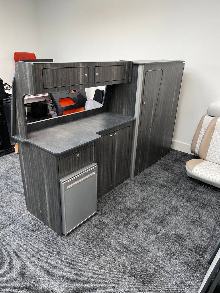 VW T4 Wood Grey & Slate Worktop SWB/LWB Units
