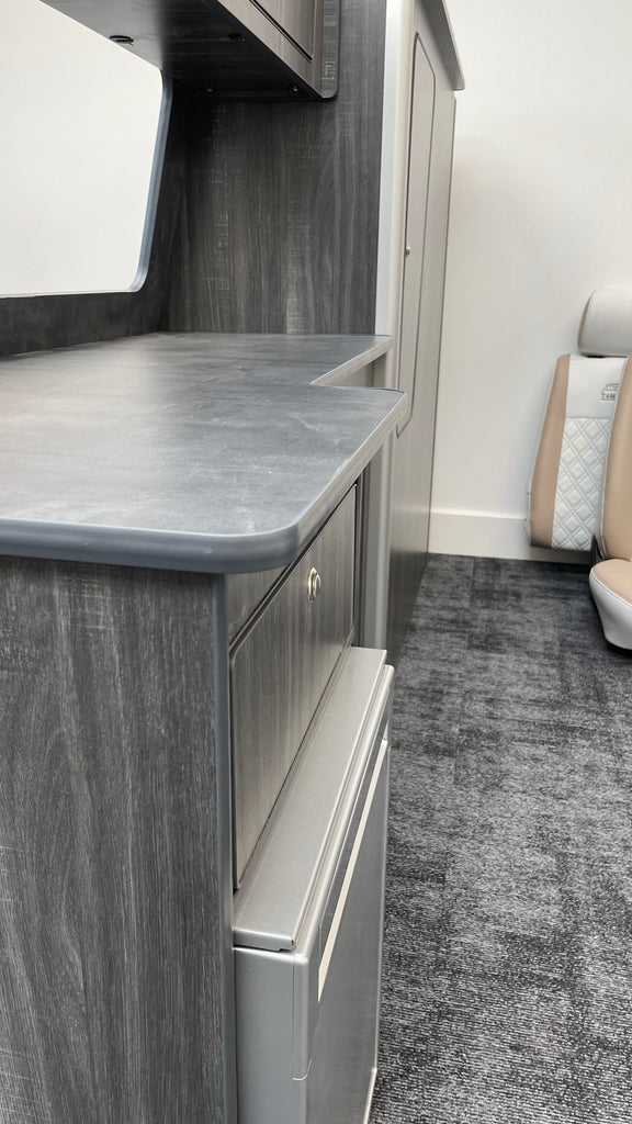 VW T4 Wood Grey & Slate Worktop SWB/LWB Units