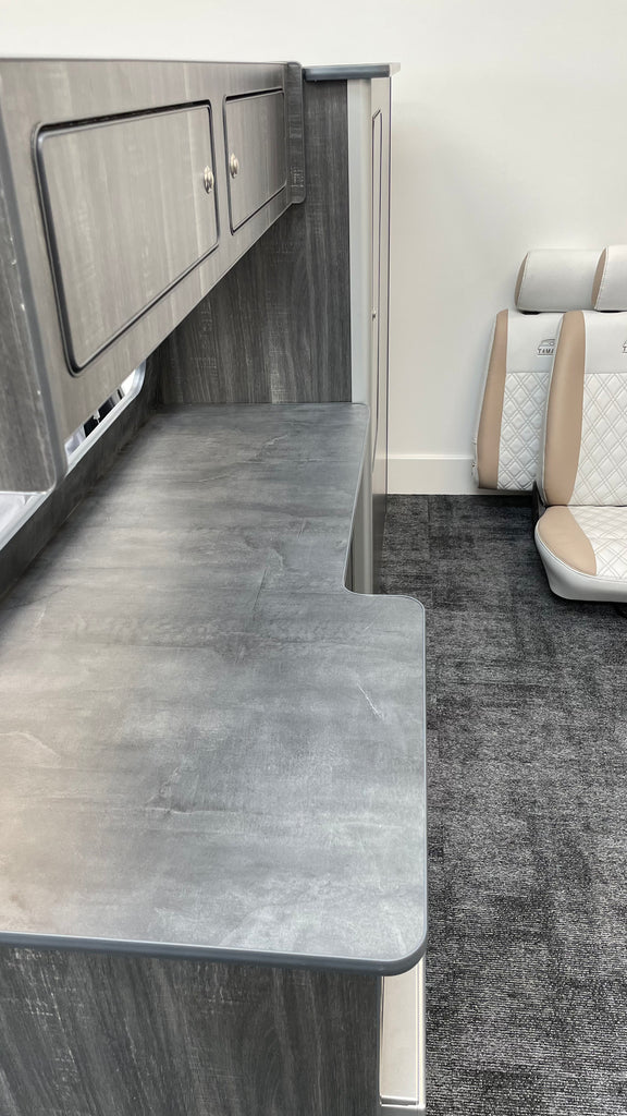 VW T4 Wood Grey & Slate Worktop SWB/LWB Units