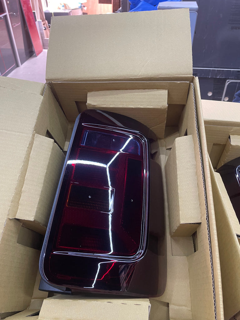 Caddy rear DARK SMOKED lights mk4