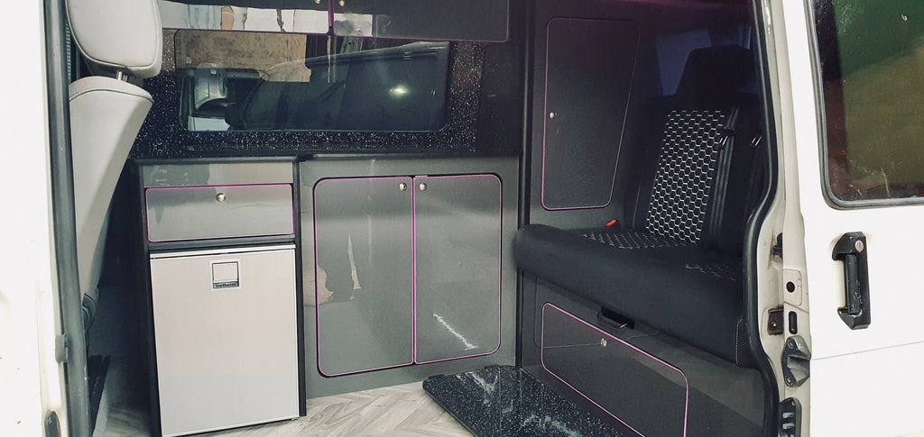 VW T4 Gloss Grey & Purple Trim SWB Units