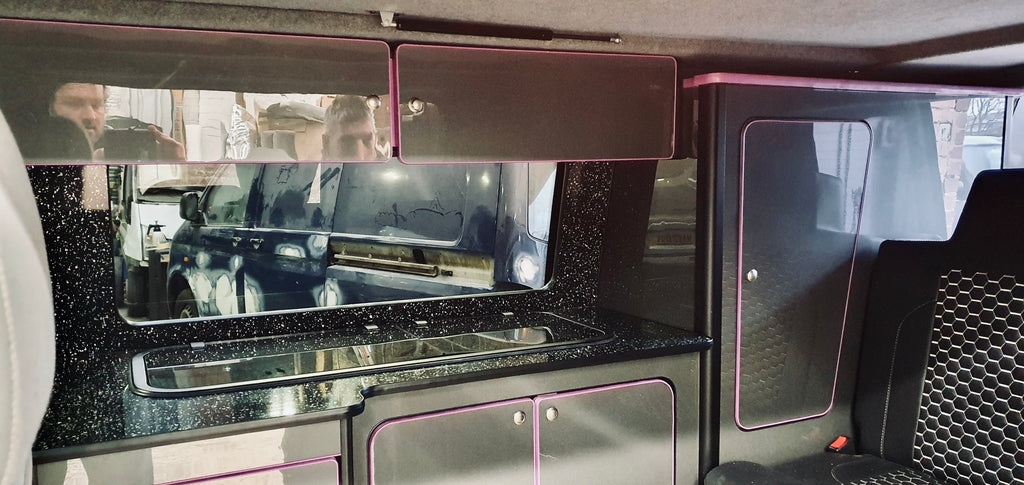 VW T4 Gloss Grey & Purple Trim SWB Units