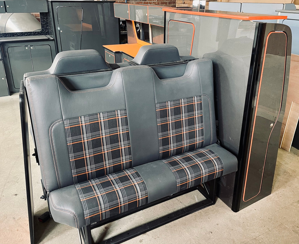 T5/T6 Gloss Grey & Orange Worktop LWB Units