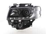 T4 DRL headlights 1996-2003 long nose Black