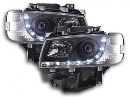 T4 DRL headlights 1996-2003 long nose Black