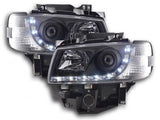T4 DRL headlights 1996-2003 long nose Black