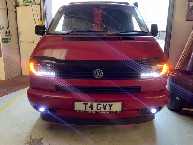 VW T4 DRL headlights LED INDICATOR 1990-2003 short nose MOT COMPLIANT!