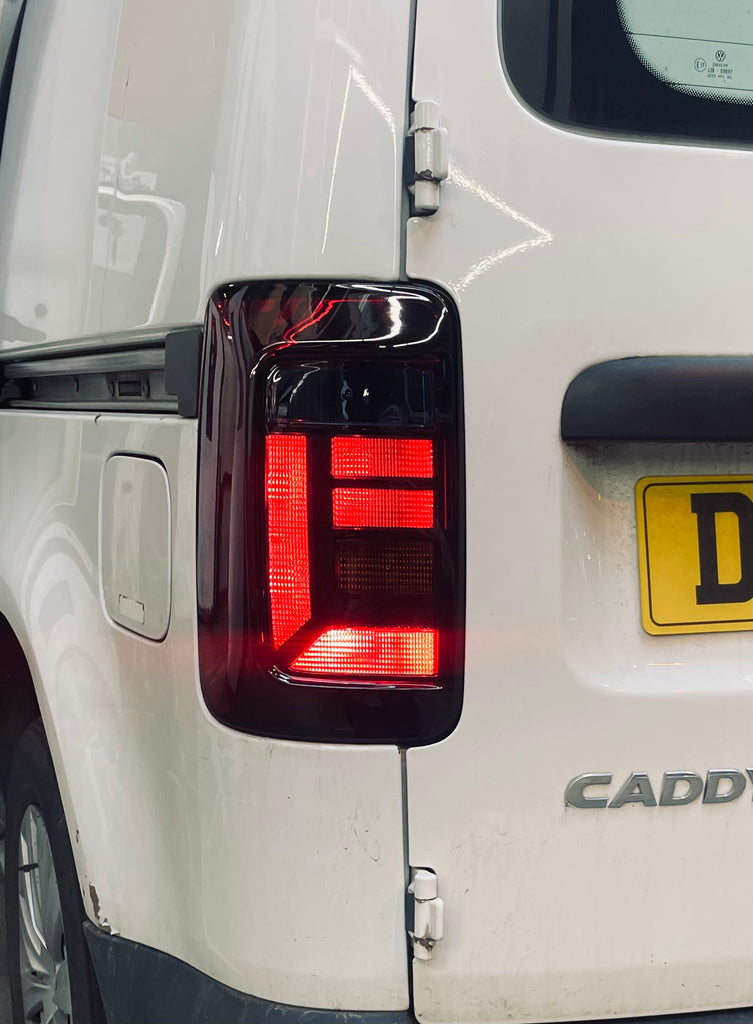 Caddy rear DARK SMOKED lights mk4