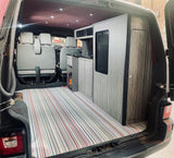 T4 Dark Wood Stripe & Black Tambour Door SWB Units