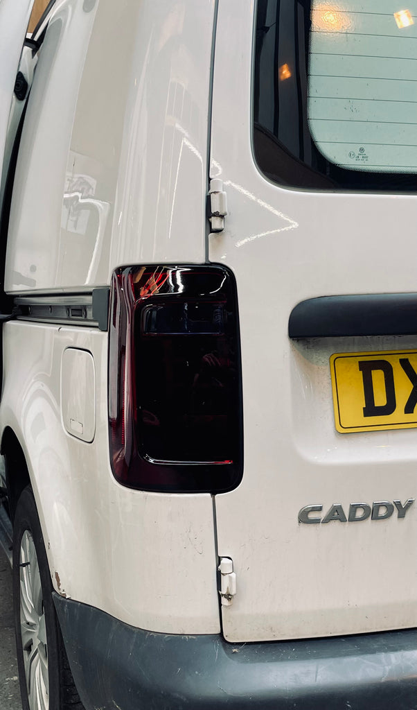 Caddy rear DARK SMOKED lights mk4