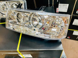VW T4 DRL chrome headlights 1990-2003 short nose MOT COMPLIANT!