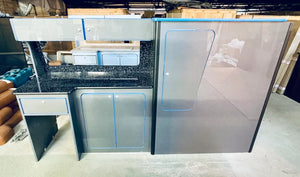 T5/T6 Gloss Grey & Black Sparkle Worktop