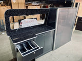 T5/T6 metallic grey Camper Kitchen Units (With Over Head Unit) * Including Sink cut Out.