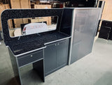 T5/T6 metallic grey Camper Kitchen Units (With Over Head Unit) * Including Sink cut Out.