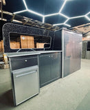 T5/T6 metallic grey Camper Kitchen Units (With Over Head Unit) * Including Sink cut Out.