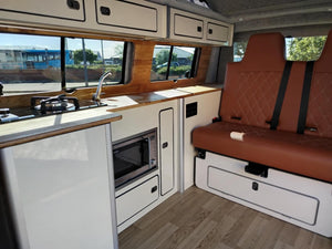 VW T4 High Gloss Cream & Oak Low Level SWB/LWB Units