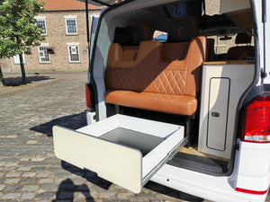 VW T4 High Gloss Cream & Oak Low Level SWB/LWB Units