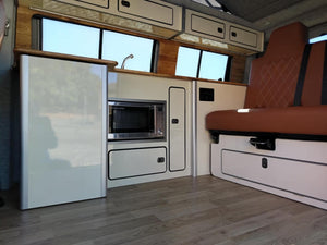 VW T4 High Gloss Cream & Oak Low Level SWB/LWB Units