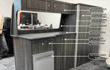 VW T4 Wood Grey & Slate Worktop SWB/LWB Units