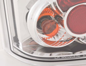 VW T4 retro rear lights clear and chrome 1990-2003