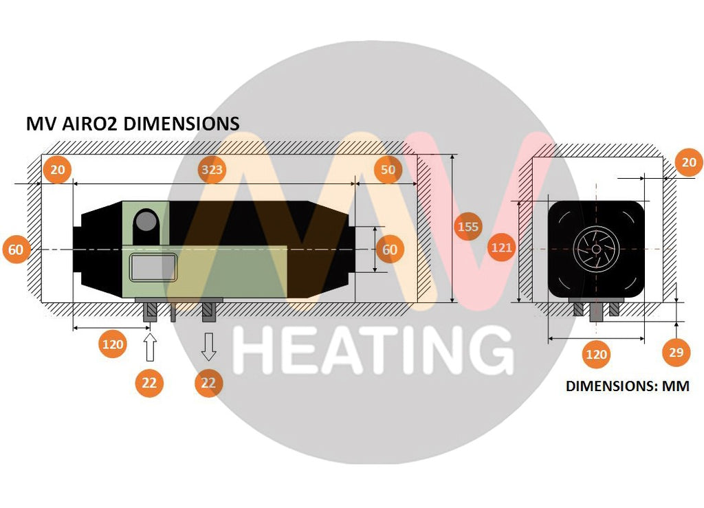 T5 diesel heater kit MV airo 2